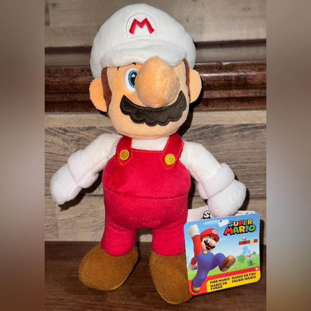 Nintendo Super Mario ALL STAR COLLECTION Stuffed Toy Fire S Size 9”Plush Doll